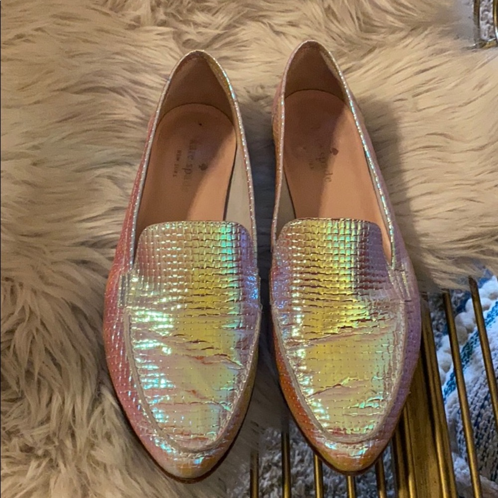 Kate Spade holographic loafers, size 7.5